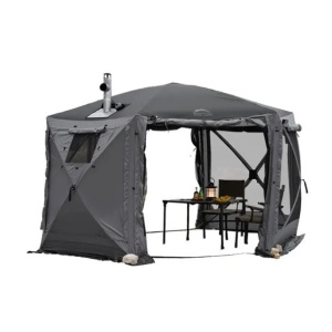 Pachet premium Wild Land Air Cruiser – Cort auto gonflabil, anexă, cort hexagonal și ghirlandă LED - Img 2