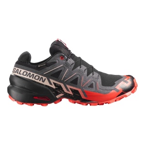 Pantofi Alergare Montana Barbati Salomon Speedcross 6 Gore-Tex Black/Fiery Red/Almond Milk