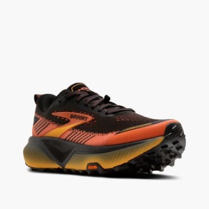 Pantofi alergare trail Brooks Cascadia 20 bărbați - negru cu corai și portocaliu - Img 2