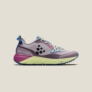 Pantofi alergare trail Craft ADV Nordic Trail damă - mov/lime (gerbera-roxo)