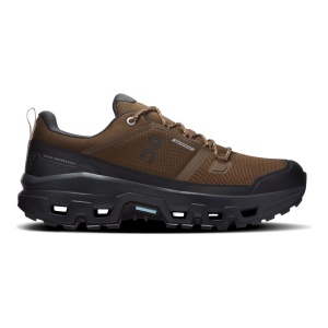 Pantofi Drumetie Barbati On Cloudrock Low Waterproof Black | Black Brown