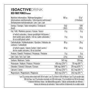 Powerbar - pudra izotonica Isoactive, aroma fructe rosii - bidon 1320g - Img 2