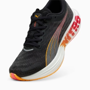 Puma - pantofi alergare pentru barbati Deviate Nitro 2 FF - negru alb portocaliu Sun Stream sunset glow - Img 4