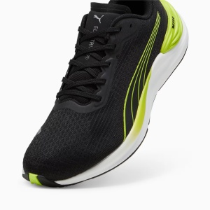 Puma - pantofi alergare pentru barbati Electrify NITRO 3 - negru verde fluo Lime Pow alb - Img 4