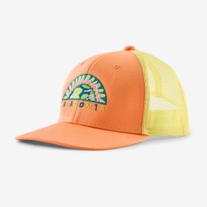 Șapcă copii Patagonia Trucker Hat - albă cu coral - Img 2