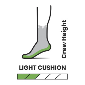 Smartwool - sosete sport femei Hike Margarita Light Cushion Crew - maro deschis mov negru eclipsa - Img 2