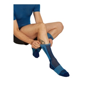 Sosete Alergare Barbati Icebreaker Merino Blend Run+ Ultralight Crew Albastru - Img 5