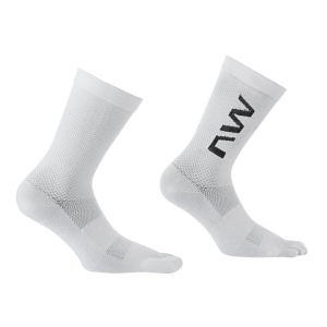 Șosete ciclism Northwave Extreme Five - alb | ventilație maximă