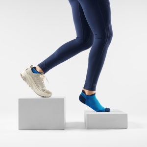 Șosete Merino alergare Smartwool Run - albastru Laguna Blue | Low Ankle | Zero Cushion - Img 2