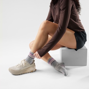 Șosete Merino alergare Smartwool Run Zero Cushion - gri Light Gray | Mid Crew | Zero Cushion - Img 2