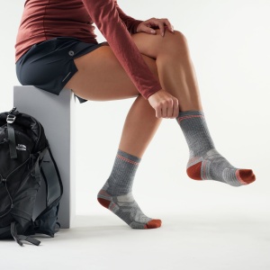 Șosete Merino hiking Smartwool Hike - gri Medium Gray - femei | Crew | Targeted Cushion - Img 2