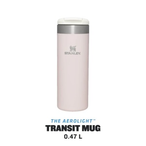 Stanley - termos mic calatorie The Aerolight Transit Mug - roz deschis cuart - 470 ml - Img 19