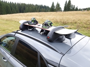 Suport ski si snowboard Menabo Aconcagua cu prindere magnetica, 3 perechi ski / 2 snowboard - Img 14