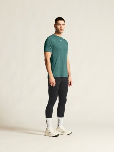 Tricou alergare Craft ADV Essence SS Tee 2 - verde | poliester reciclat