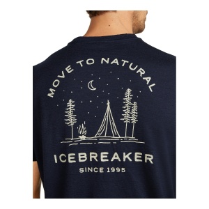 Tricou Barbati Icebreaker Merino 150 Tech Lite Peaceful Pass Bleumarin - Img 4