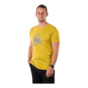 Tricou Barbati Northfinder Outdoor 100% Organic Cotton Regular Fit Bened Mustard