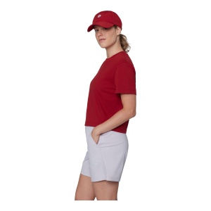 Tricou Femei Mammut Base Cropped Mini Logo Rosu - Img 4
