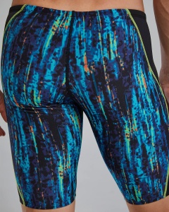 TYR - costum inot barbati tip jammer - Durafast Elite Blade Splice Jammer Aurora - Blue Rainbow | Black - 26 (XS) - Img 8