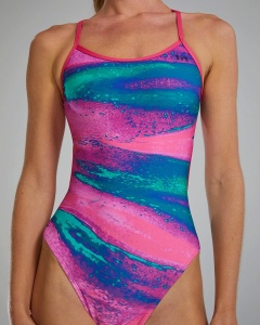 TYR - costum inot intreg pentru femei - Durafast Elite Trinityfit Diffusion Swimsuit - Plasma - 26 (XS) - Img 5