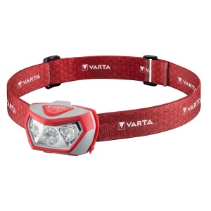 Varta - lanterna frontala Outdoor Sports H20 PRO, l umina alba-rosie - 3x baterii AAA incluse - 200 lumeni