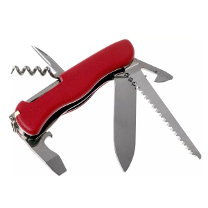 Victorinox - briceag mic Forester, 12 functii - argintiu rosu - Img 4