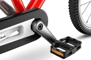 Woom - bicicleta copii 16" Woom 3 AUTOMAGIC, varsta recomandata 4-6 ani (105-120cm) - 6 kg - rosu intens alb - Img 6
