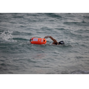 Z3R0D - accesoriu inot Safety Buoy cu plasa neagra Mesh buoy - portocaliu negru - Img 10