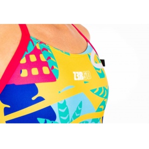 Z3R0D - Costum baie intreg femei one piece - rosu galben albastru Expressive Resort - Img 7
