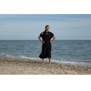Z3R0D - Prosop tip poncho TRANSITION towel - negru - Img 5