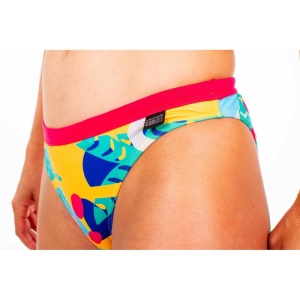Z3R0D - slip Costum baie femei two pieces - rosu galben albastru Expressive Resort - Img 3