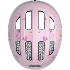 Abus - casca ciclism copii Smiley 3.0 - roz deschis model printesa - Img 2