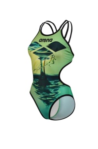 Arena - costum inot femei intreg - One Double Cros - Soft Green | Multi - 32 - Img 4