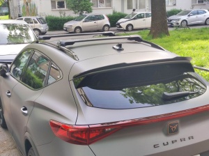 Bare transversale Thule Raised Rail Wingbar Edge Black pentru CUPRA Formentor 5 usi SUV, model -2020, Sistem cu prindere pe bare longitudinale ( Nu integrate) - Img 2