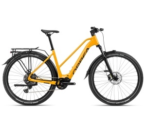 Bicicletă electrică urbană Orbea KEMEN MID SUV 40 - Mango (Gloss) | Black (Matt)