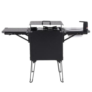 Bucătărie camping pliabilă cu aragaz și chiuvetă integrată, 46 L, aluminiu Wild Land - Img 3