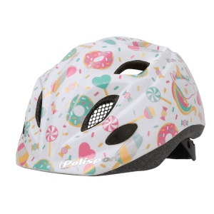 Casca Copii Polisport Be-Cool Marime S(52-56), set bidonas+suport, alb-roz - Img 2
