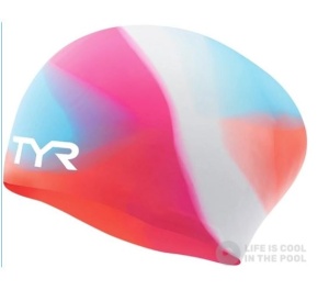 Cască înot silicon TYR Long Hair - roz | confortabilă pentru păr lung