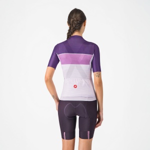 Castelli - pantaloni ciclism scurti cu bretele - Prima 2 Dt Bibshort - 16-35 gr C - negru | mov - Img 2