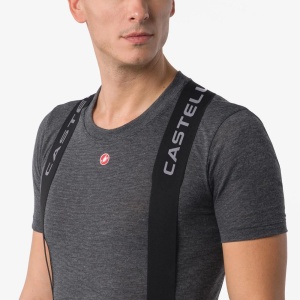 Castelli - pantaloni lungi cu bretele - Thermowoven Bibtight - negru - 3XL - Img 3