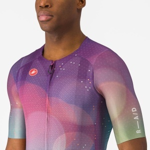Castelli - tricou ciclism cu maneca scurta pentru barbati R-A/D Jersey - multicolor mov inchis albastru - Img 4