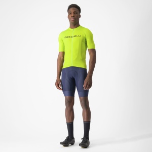 Castelli - tricou ciclism maneca scurta regular fit - Prologo Lite Jersey - 16-38 gr C - verde lime | verde inchis - Img 7