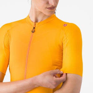 Castelli - tricou ciclism maneca scurta tailored fit - Espresso W Jersey - portocaliu - Img 5