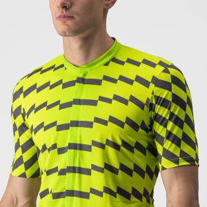 Castelli - tricou pentru ciclism cu maneca scurta Unlimited Sterrato Jersey - verde electric lime gri inchis - Img 3