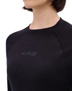 CEP - bluza base layer maneca lunga - Core Run Merino W - black - L - Img 4