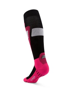 CEP - sosete compresie tall - Ski Merino 3.0 W - black | pink - II - Img 4