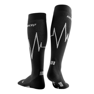 CEP - Sosete de compresie pentru femei Heartbeat Woman Tall comp - negru alb dark clouds - Img 7