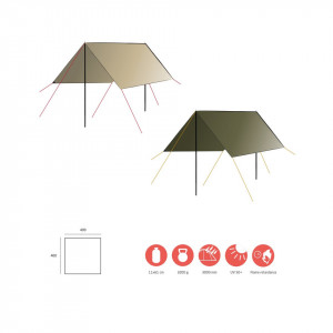 Copertina Zuni 4 Mojave Desert 400x400 CM UV 50+ / FR(Flame retardent) Grand Canyon
