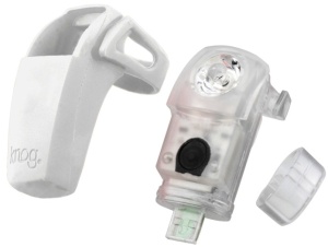 Far Spate Knog Boomer Usb, Silicon Medical, rezistent apa, alb