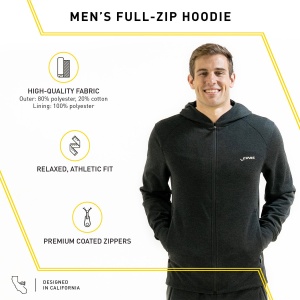 Finis - hanorac bumbac cu fermoar pentru barbati Tech Jacket Mens - negru - Img 8