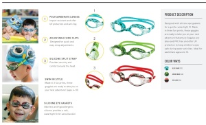 Finis - ochelari inot confortabili pentru copii (4-10 ani) Adventure Goggles - camuflaj rosu negru - Img 6